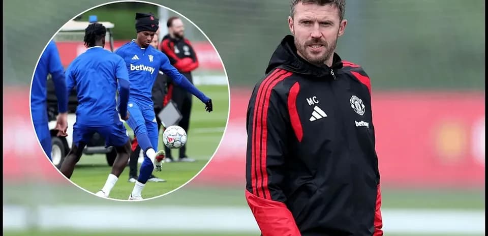 Coach overseeing players during training session