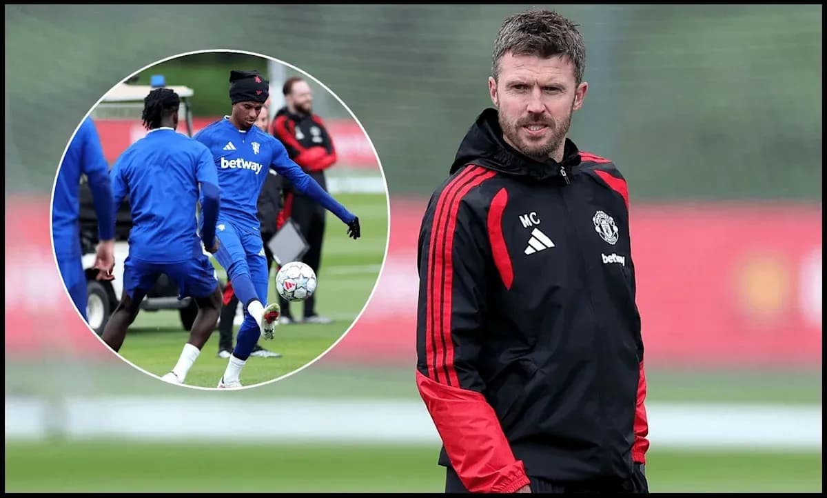 Coach overseeing players during training session