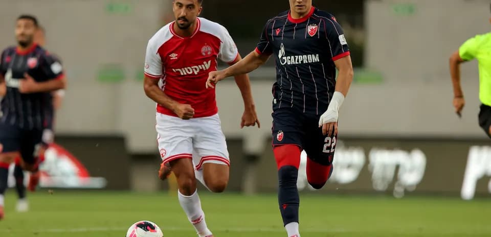 Players competing during FK Crvena Zvezda match