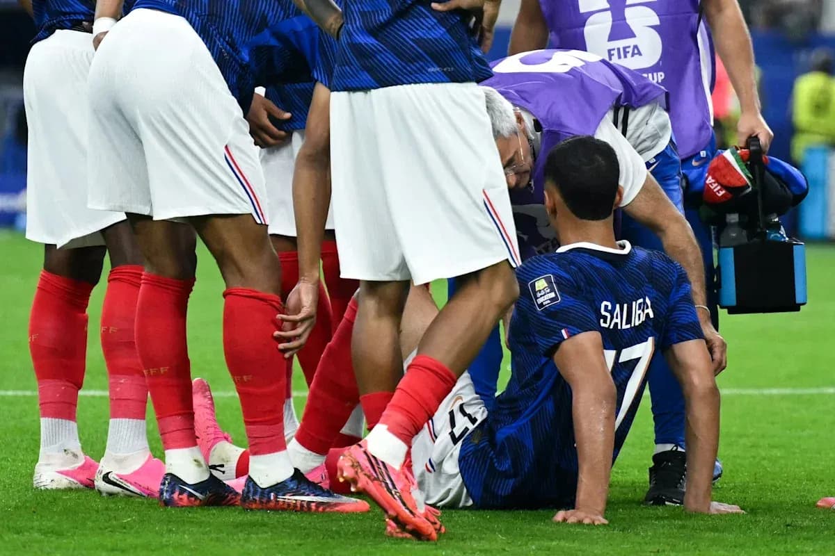 Player receiving medical attention during match