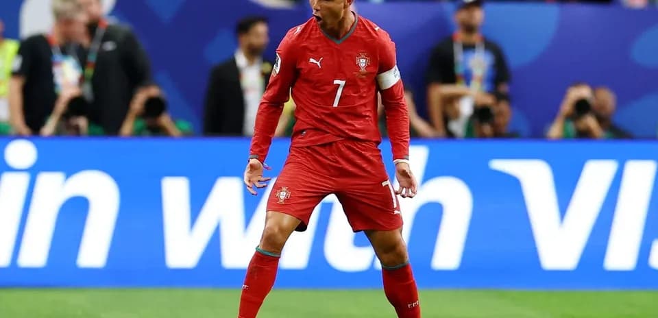 Cristiano Ronaldo celebrating on the field