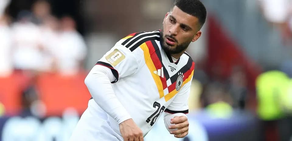 Player warming up in Germany national team jersey