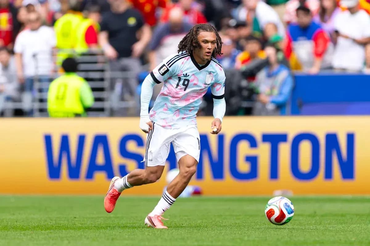 Player dribbling the ball during a soccer match