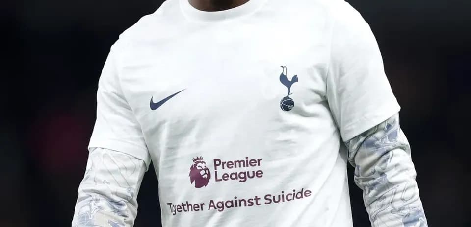 Player wearing Tottenham kit before the match