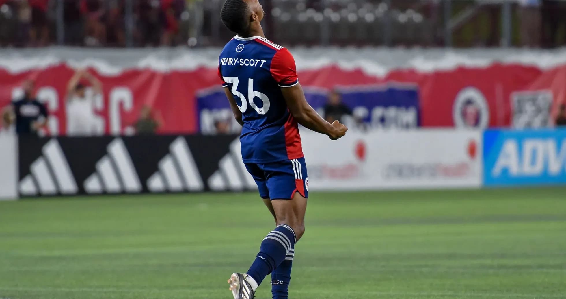 Player celebrating on the field during match
