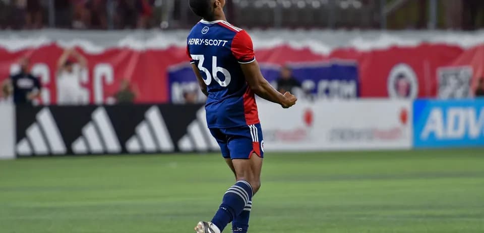Player celebrating on the field during match