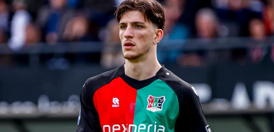 Player in NEC Nijmegen jersey on the field