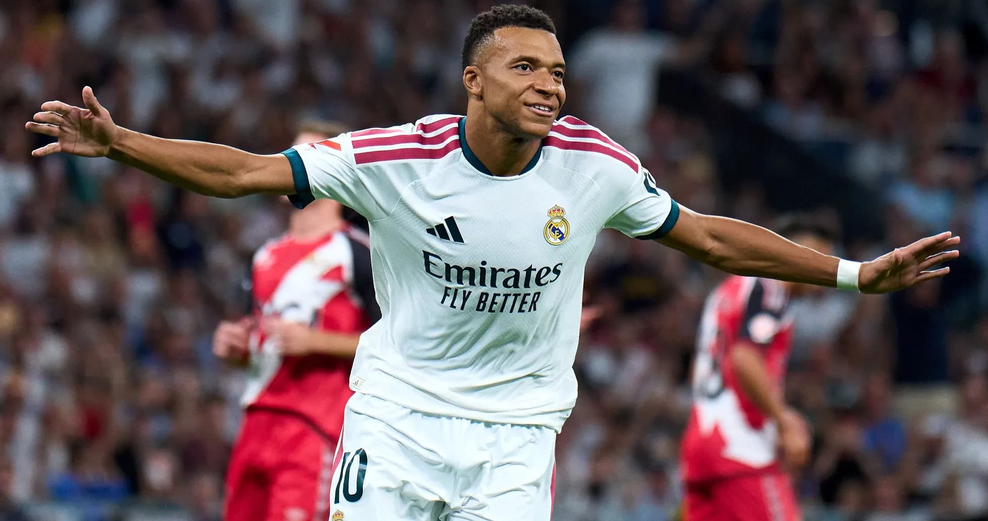 Player celebrating goal during match for Real Madrid
