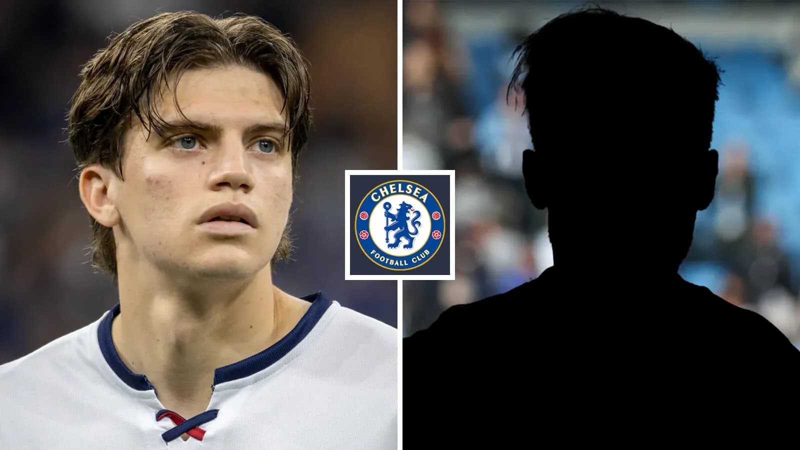 Young player from Chelsea with serious expression