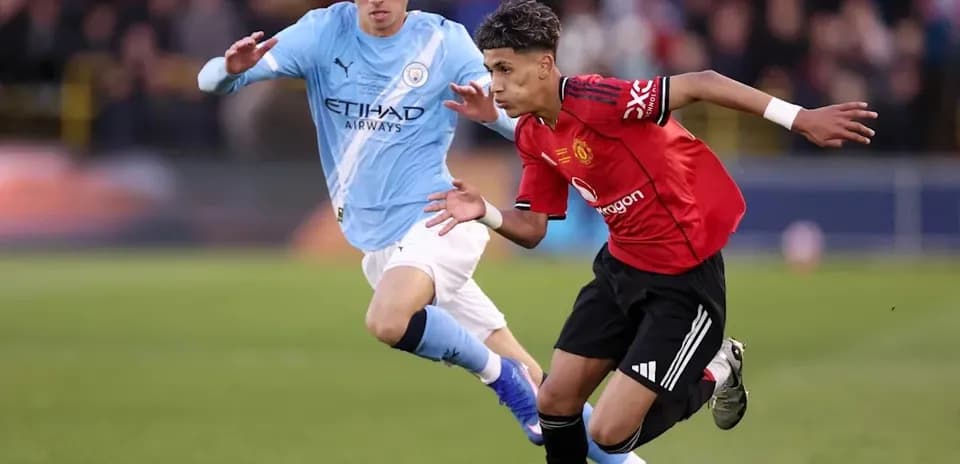 Player dribbling the ball past opponent during match