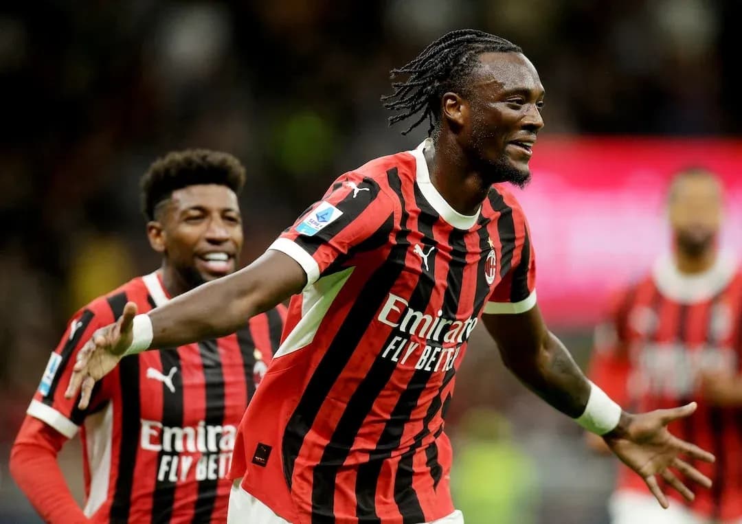AC Milan player celebrating a goal