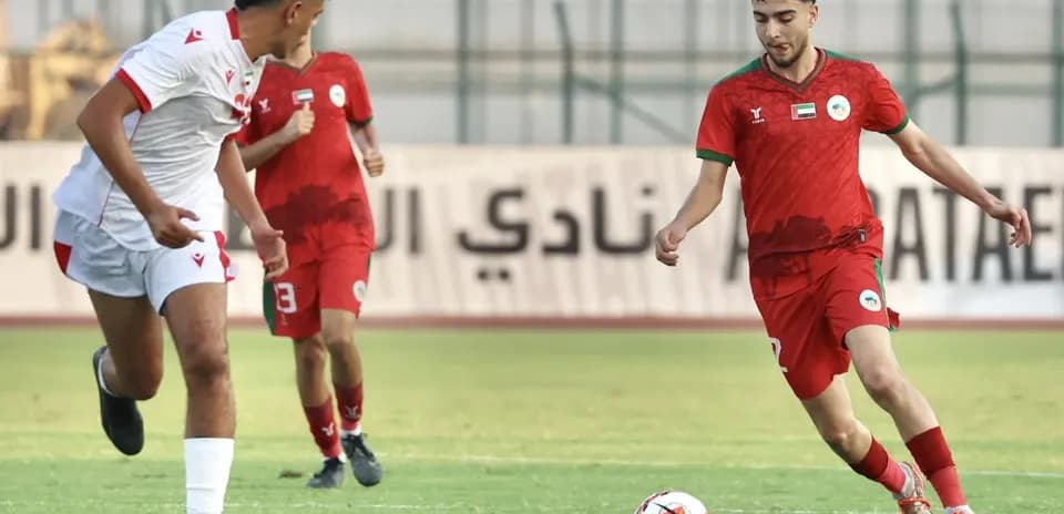 Players competing during Al Sharjah U23 match