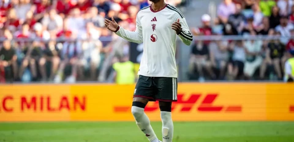 Player gesturing during a match at stadium