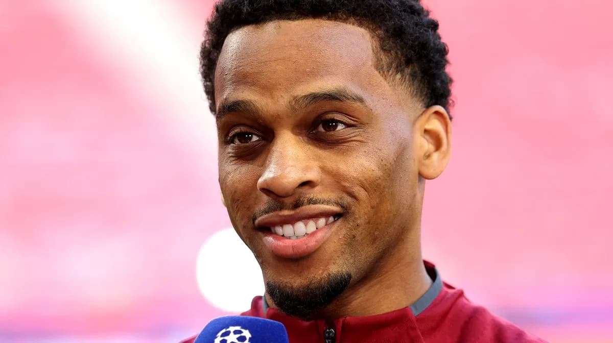 Player speaking during a pre-match interview