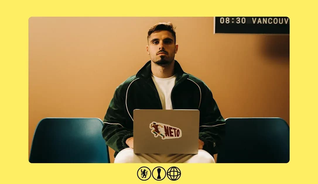 Person sitting with laptop in waiting area