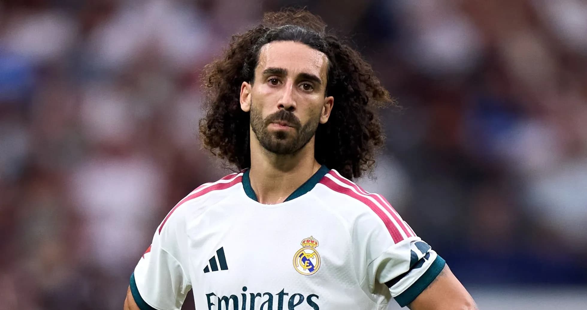 Player in Real Madrid jersey during match