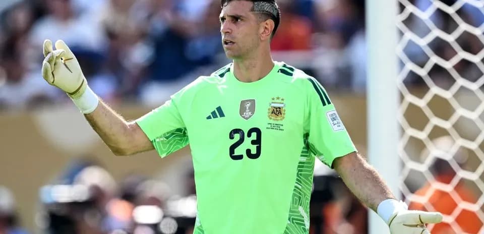 Goalkeeper gesturing during a football match