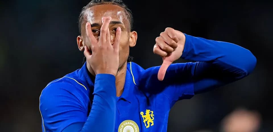 Player celebrating with hand gestures after match
