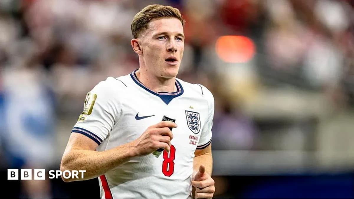 Player wearing England jersey during a match