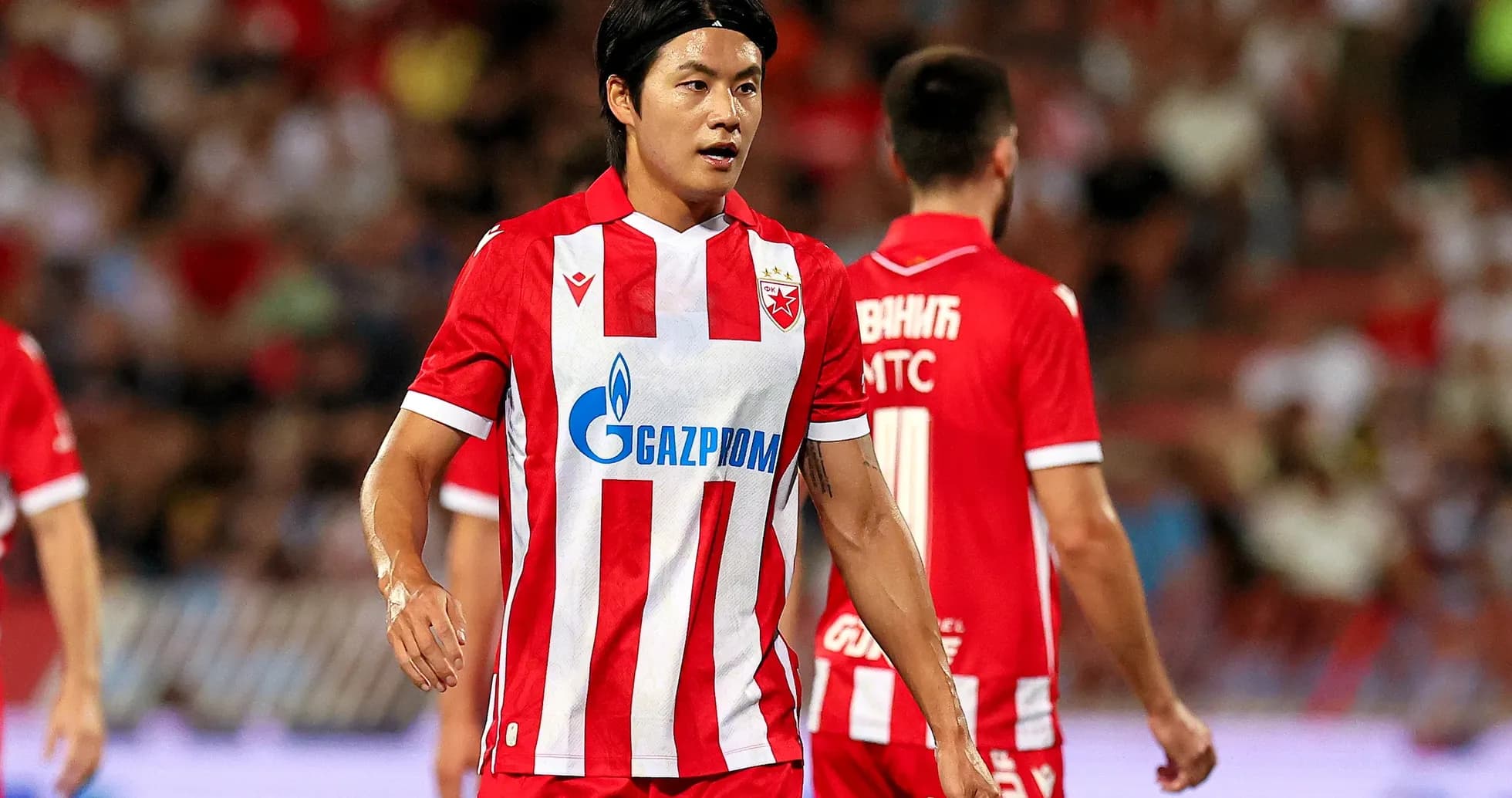Player from FK Crvena Zvezda during a match