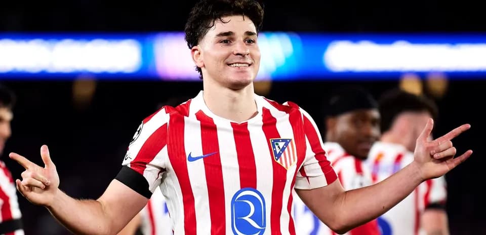 Atletico Madrid player celebrating during match
