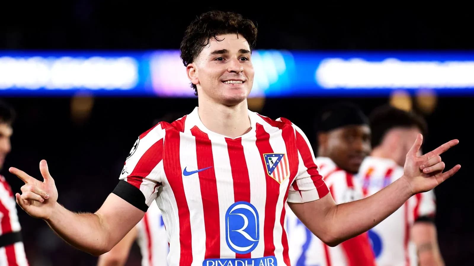 Atletico Madrid player celebrating during match