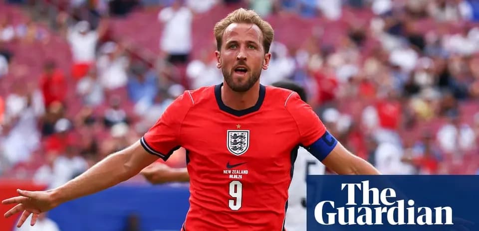 Player celebrating after scoring a goal for England