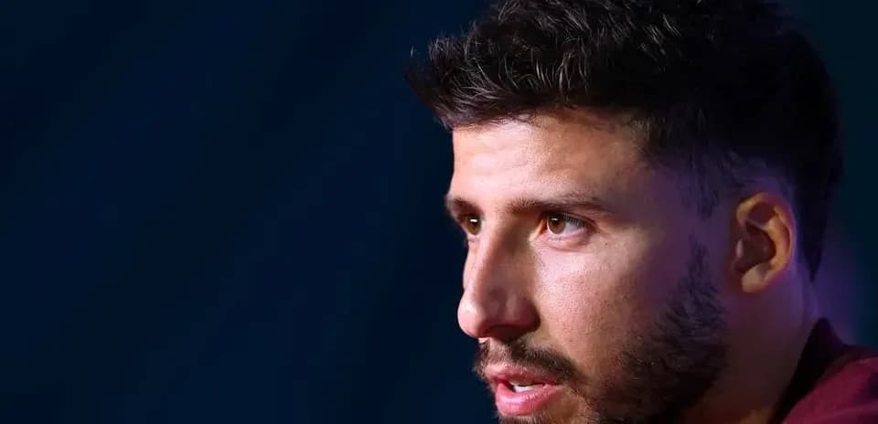 Player speaking during press conference