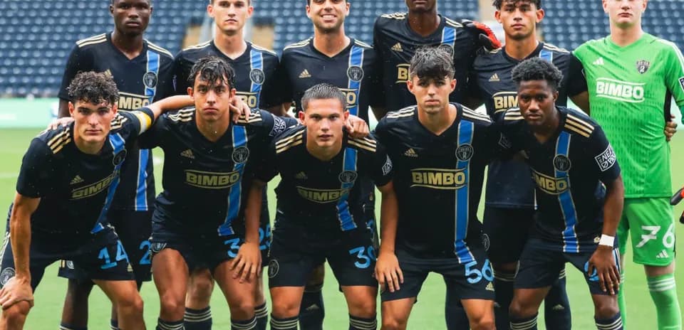 Philadelphia Union II players posing for team photo