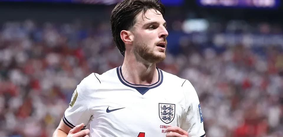 Player in England jersey during a match