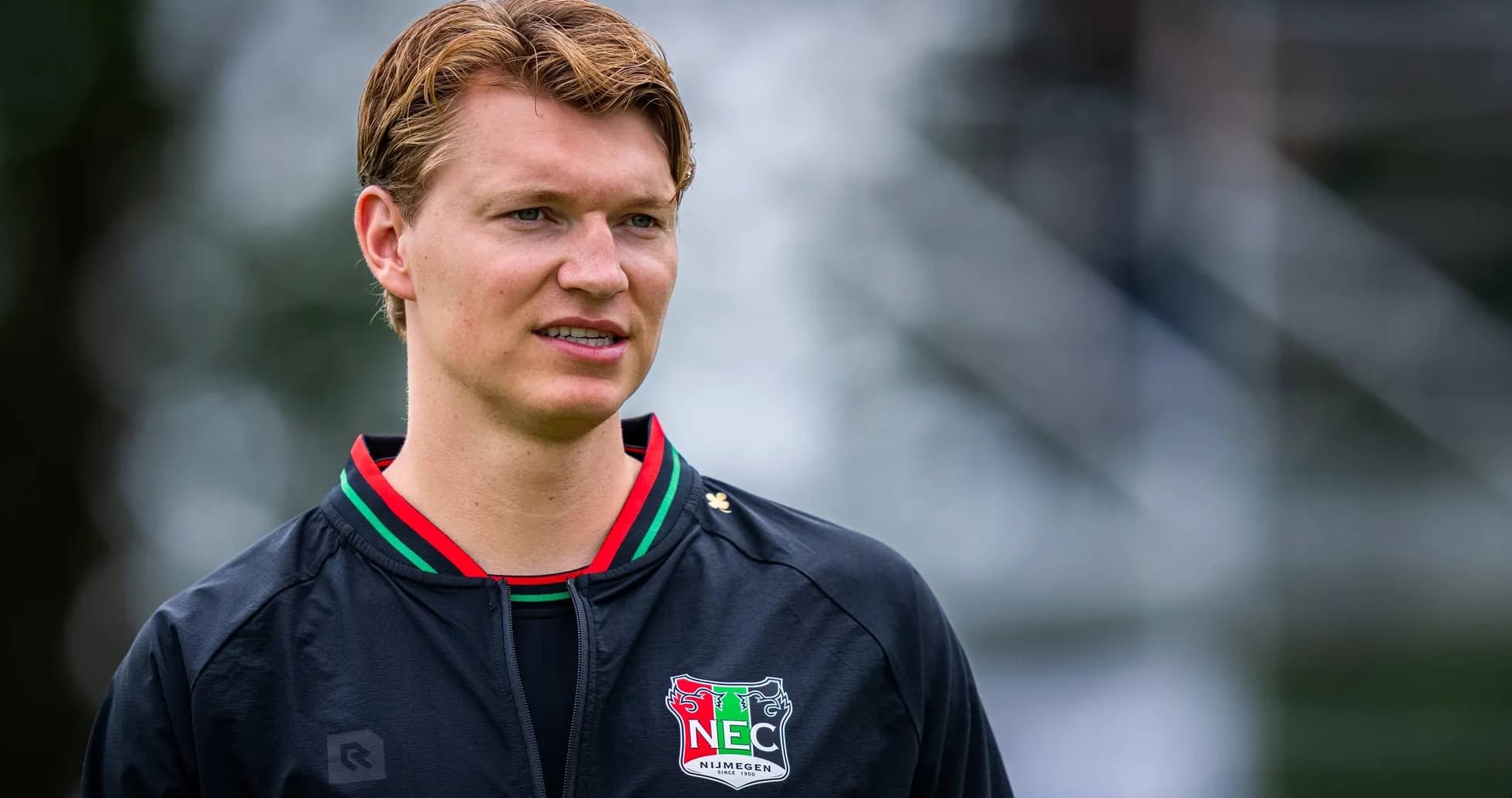 Player in NEC Nijmegen training gear during session
