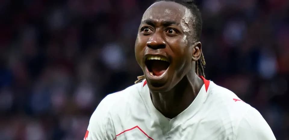 Player celebrating passionately during a match