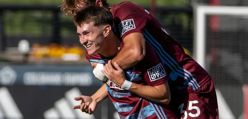Celebration after a goal by Colorado Rapids II
