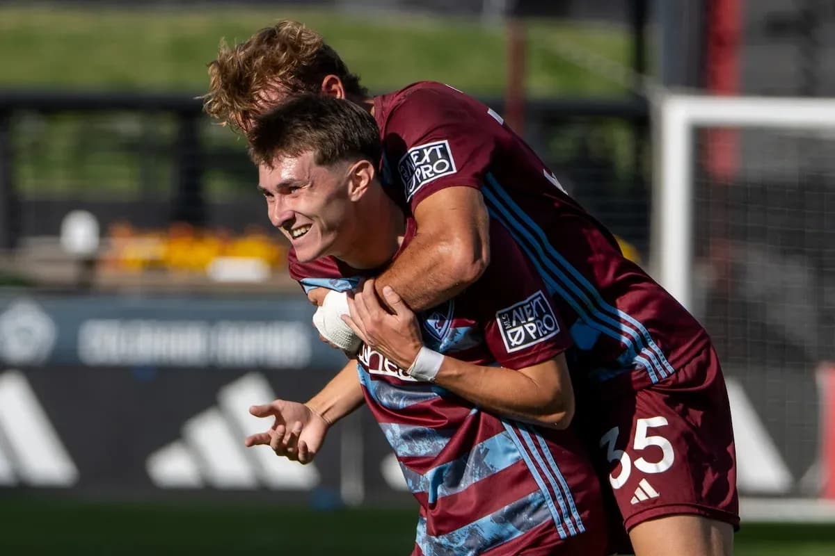 Celebration after a goal by Colorado Rapids II