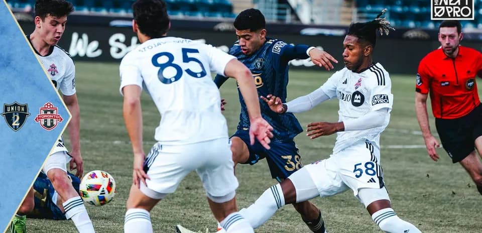 Players competing in Toronto II vs Philadelphia Union II match