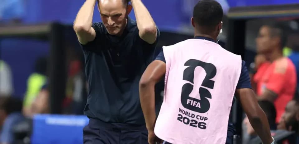 Coach showing frustration during World Cup match
