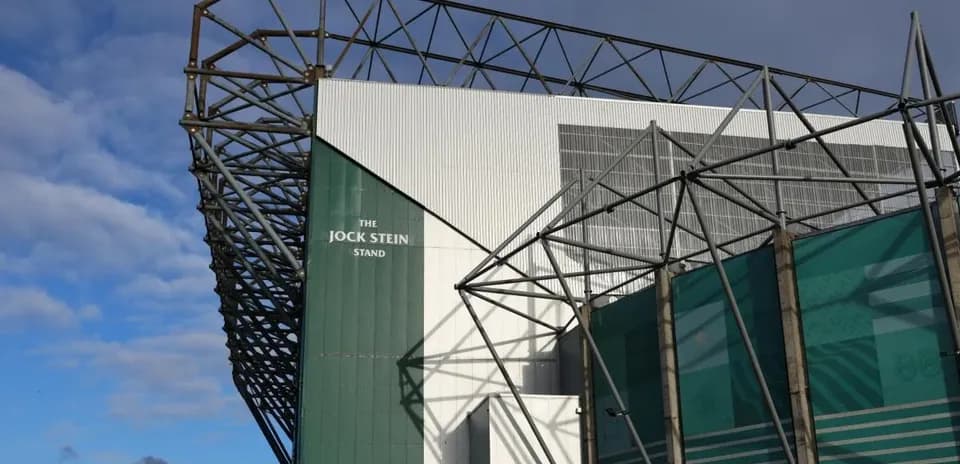 Exterior view of the Jock Stein Stand at stadium