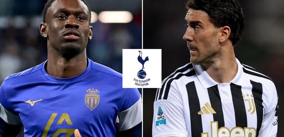 Two players from Monaco and Juventus facing each other