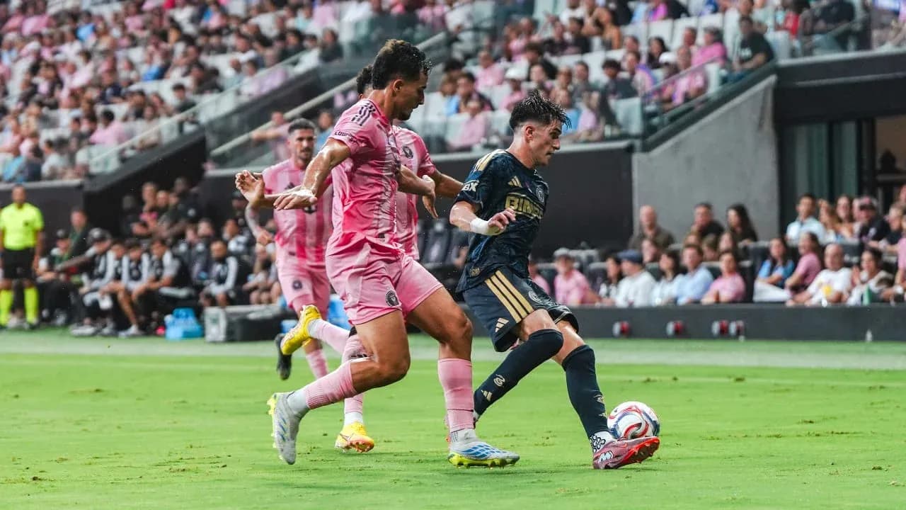 Players competing during Philadelphia Union vs Inter Miami