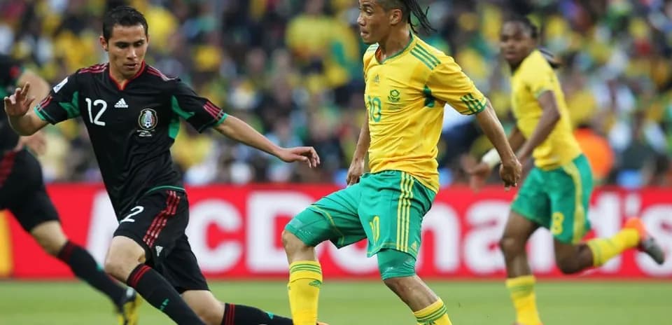 Player dribbling the ball during match action