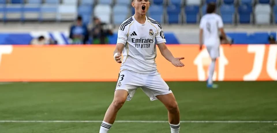 Player celebrating on the field during match