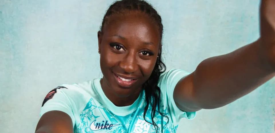 Athlete posing for a photo in sportswear
