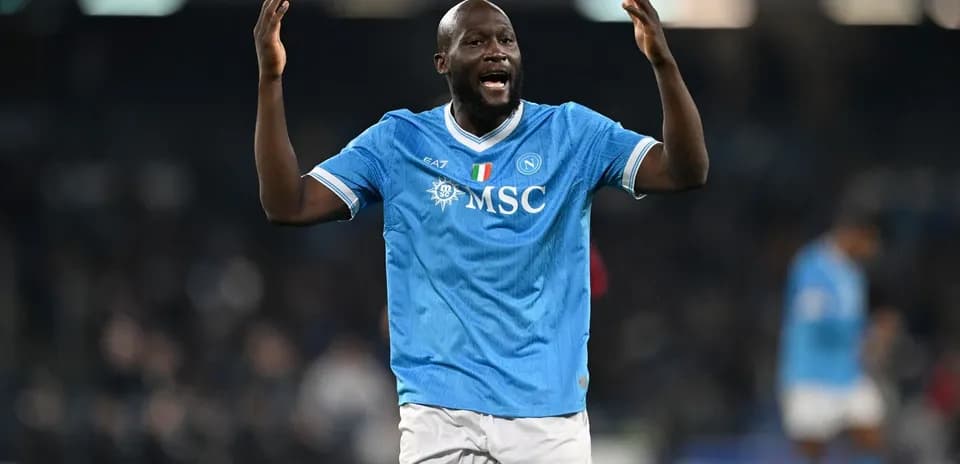 Player celebrating during a Napoli match