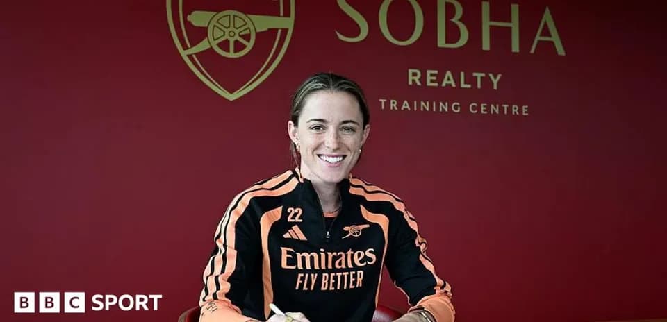 Player signing contract at Arsenal training centre