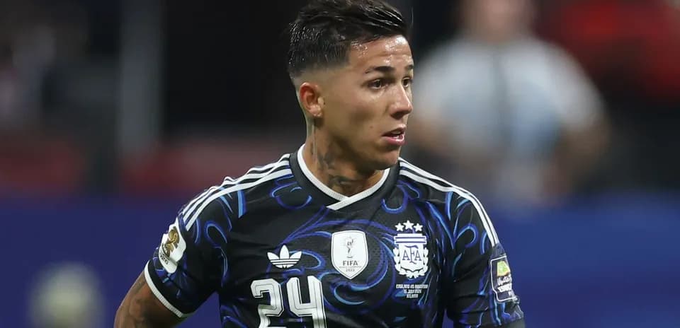 Player wearing Argentina jersey during match action