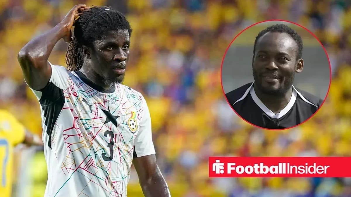 Ghana player looking concerned during a match