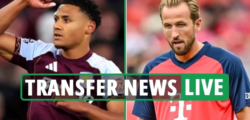 Two football players featured in transfer news graphic