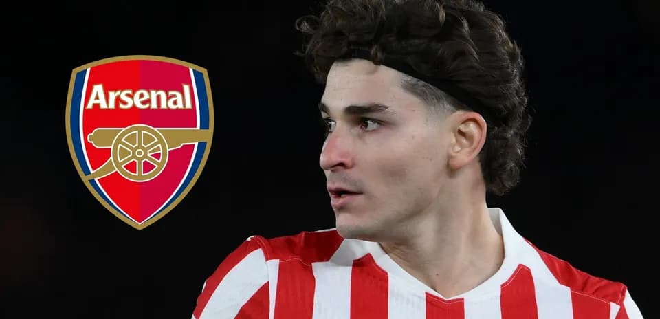 Player in red and white kit with Arsenal logo
