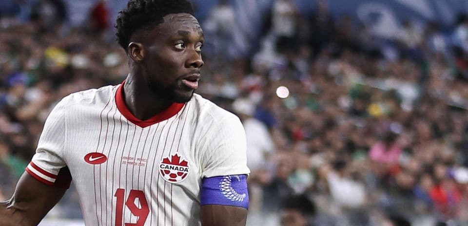 Player in Canada jersey during football match