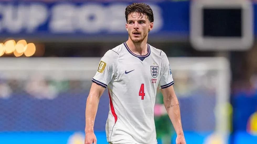 Player in England kit during match on field
